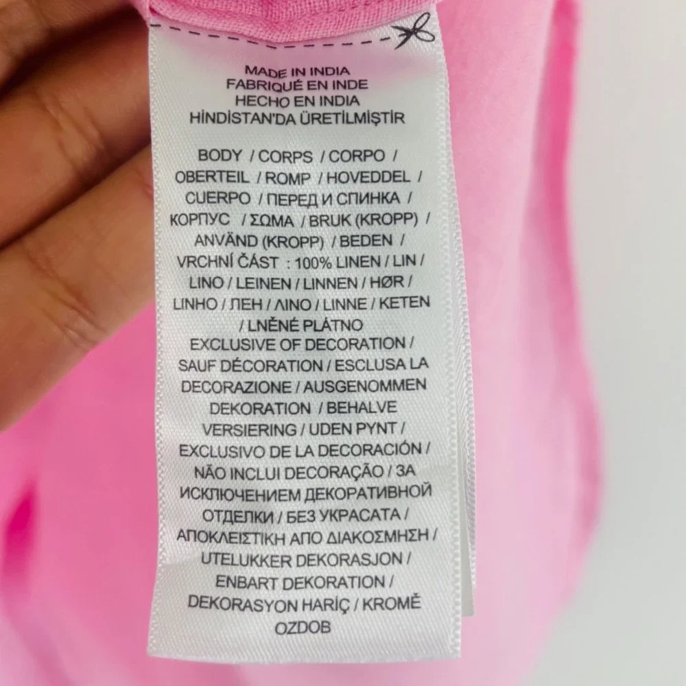 Polo Ralph Lauren Mens 1XB Pink 100% Linen Short Sleeve Untucked Fit Shirt - Picture 6 of 9